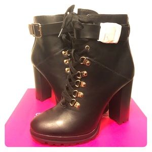 Ygrette heeled hiker bootie - shoe dazzle